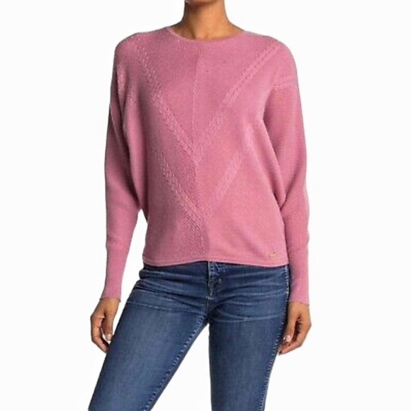 Tahari - Dolman Sleeves Rin-Knit Crew Sweater - Picture 14 of 15